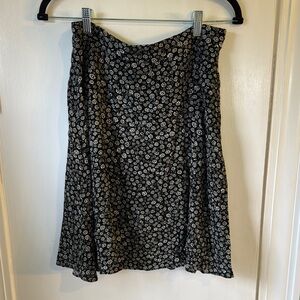 Madewell Black and White A-line Skirt